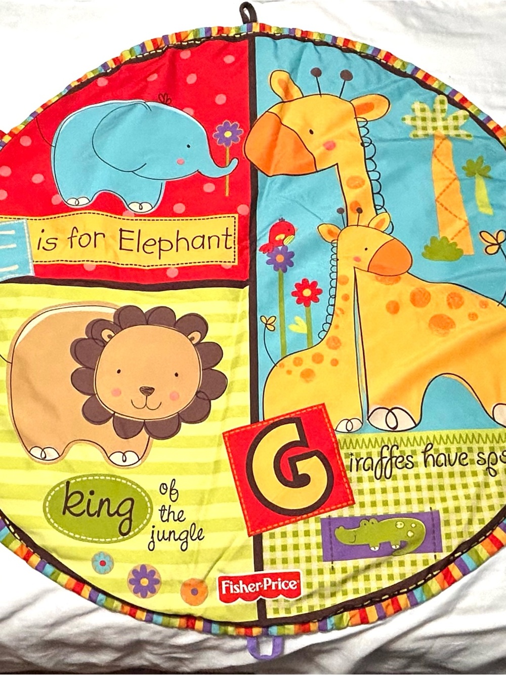 Fisher-Price Luv U Zoo Colorful Safari Play Mat - MAT ONLY - Like New
